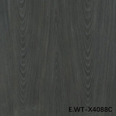 High-End Engineered Wood Veneer European Walnut E.WT-X4088C Crown Cut Hitam dengan 0,15-0,55mm untuk Pabrik Pintu