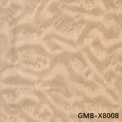 Man Made Wood Veneer Golden Maple Burl 640-1280mm G.MB-X8008 Fleeced Back Untuk Interior Mobil