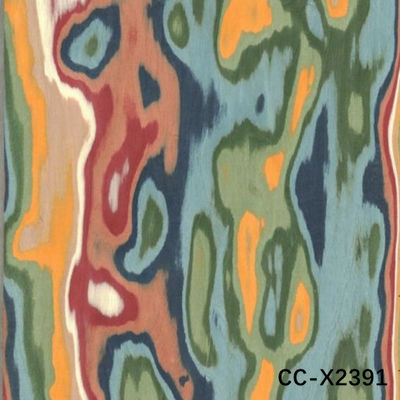 High End Custom Man Made Wood Veneer Multi Color Disesuaikan 0.45-0.5mm Bukan PVC X6933/X2191/X2988/X2391/X3988
