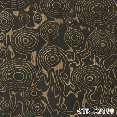 Rekonstitusi veneer kayu 2500 * 640mm Potongan potongan kayu Burl Untuk pintu interior dapat menyalin sampel pelanggan X2043/X2082/X2833/X8008/X3388