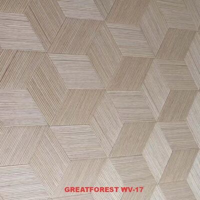 Woven Wood Veneer Fashion Design Perlindungan Lingkungan Dan Kesehatan Berwarna 3100mm Untuk Dekorasi Hotel