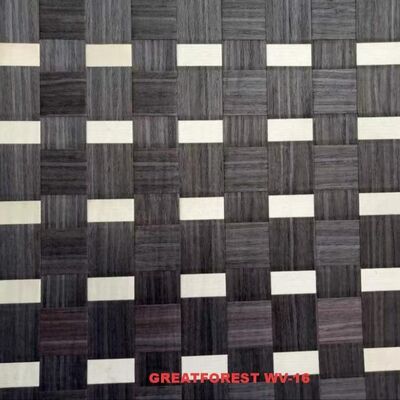 0.55mm Woven Wood Veneer Lattice Tekstur Disesuaikan Bukan Kertas Untuk Advanced Club