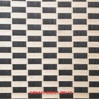 0.55mm Woven Wood Veneer Lattice Tekstur Disesuaikan Bukan Kertas Untuk Advanced Club
