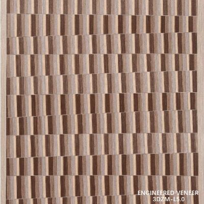 3D Recon Wood Veneer 3DZM-L5.0 Untuk Cabinet Face Interior Wall Wood Veneer 0.5mm Ukuran & Tekstur Khusus