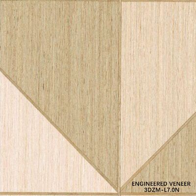 0.5mm 3D Engineered Veneer - FSC Certified Custom Wood Texture Veneer Untuk Pintu Interior 3DZM-L7.0N