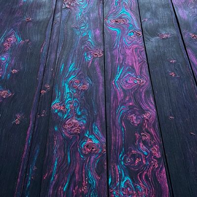 Veneer Kayu Alami Berwarna-warni Berkilau yang Diwarnai Tumbuhan, Veneer Kayu Dekoratif Ramah Lingkungan untuk Lemari, Pintu, Furnitur, dan Dekorasi Interior