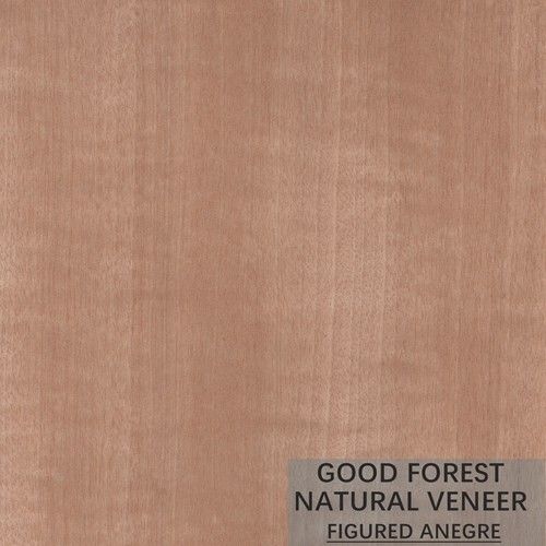 Lembar Veneer Kayu Anigre Alami Gambar Khusus Warna Butir Merah
