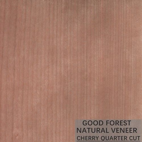 Dekorasi Natural Cherry Veneer Quarter Cut Warna Asap Populer