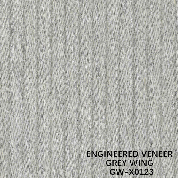 ISO Dekorasi 3100mm Furnir Kayu Rekayasa Unusual Wing Exotic Grain Grey Warna GW-X0123/X0133