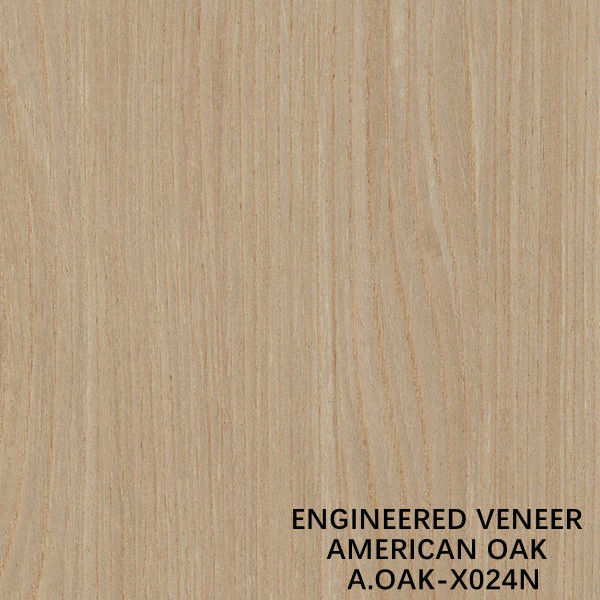 Simulasi Natural American White OAK X024N Lembar Veneer Kayu Untuk Pintu Dan Jendela ISO