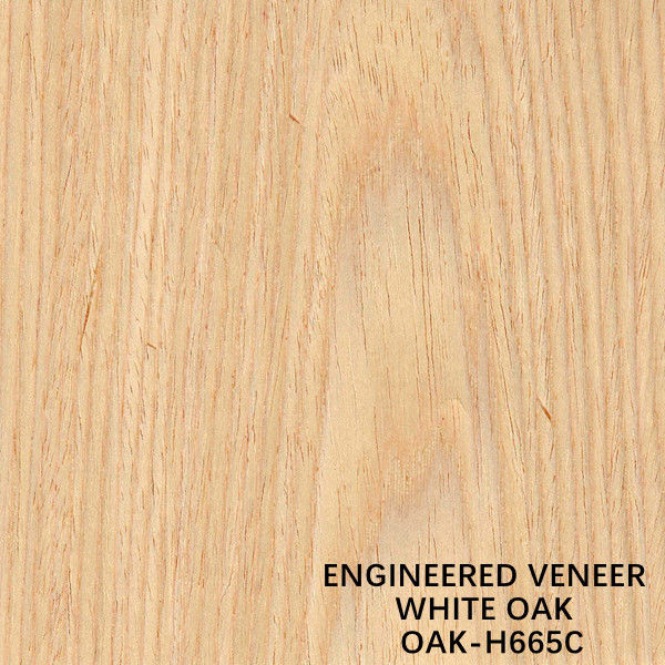 White Oak H665C Flat Cut Recomposed Wood Veneer Untuk Untuk Muka Kabinet / Penutup Dinding