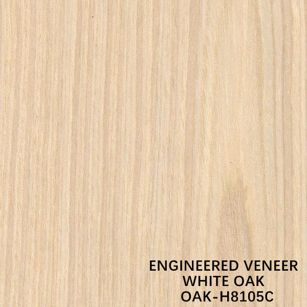 White Oak H8105C Man Made Crown Cut Veneer Kayu Direkayasa 3100mm Populer Untuk Pintu