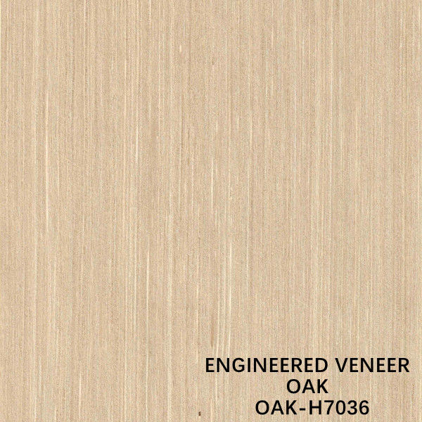 Fancy Recomposed White Oak Wood Veneer H7036 Slice Cut Untuk Pintu Dan Jendela ISO