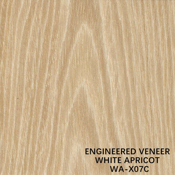 Natural Apricot X07C Crown Cut Man Made Veneer Kayu Untuk Veneer Muka Pintu / Kabinet