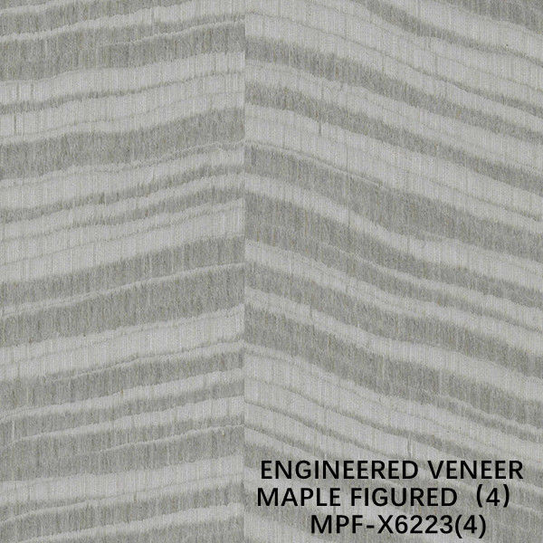 Exotic Engineered Maple Figured Wood Veneer X6223 Tekstur Tidak Teratur Dicelup Warna Abu-abu Kapasitas Pasokan Yang Baik Dari Cina