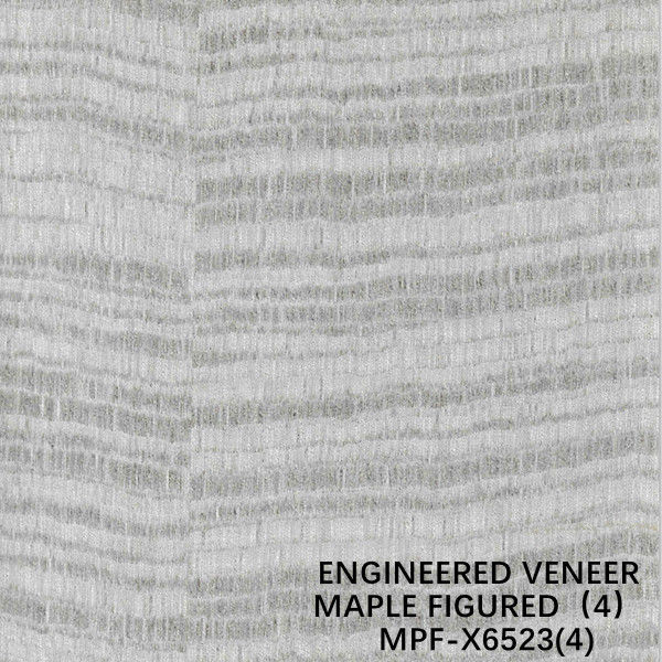 Hotel Reconstituted Maple Figured Wood Veneer X6523 Dicelup Warna Abu-abu Slice Cut Technics Harga Bagus Dari Manufaktur China