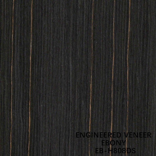Simulasi Wajah Pintu Veneer Kayu Ebony H808DS Butir Lurus Warna Ganda 2500-3100mm