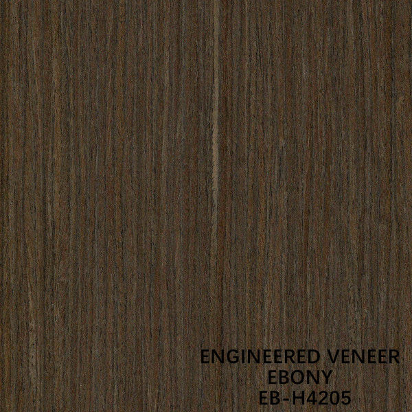 Veneer Kayu Ebony Hias Black Oak H4205 Potongan Lurus Untuk Wajah Kabinet Fleeced Back