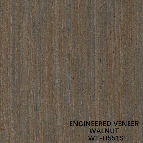 ISO Man Made Black Walnut Wood Veneer H551S Potongan Lurus 3100mm Untuk Pintu Dan Jendela