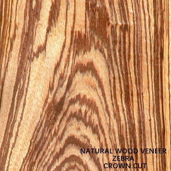 Veneer Kayu Zebra Alami Afrika Barat Zebrano Flat Cut Crown Cut Kualitas Tinggi Untuk Interior Mobil Buatan China