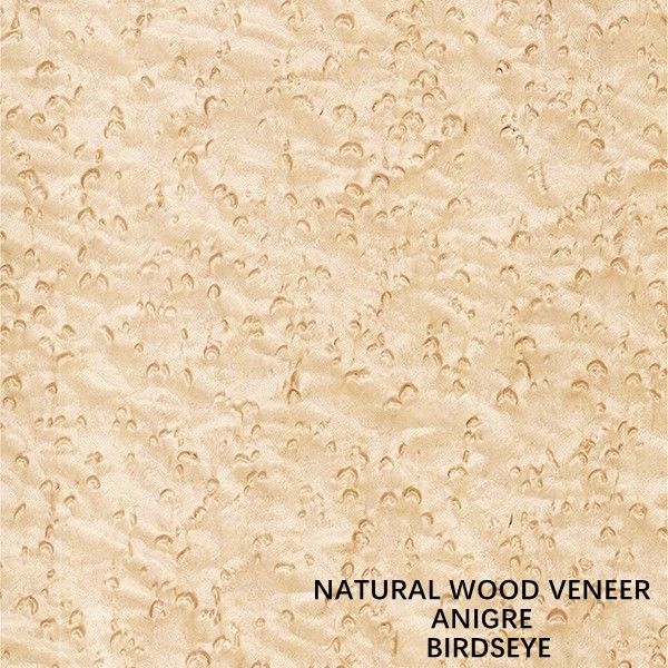 American Natural Maple Wood Veneer Birdseye Maple Tebal 0.5mm Kualitas Baik Untuk Mebel Dan Alat Musik