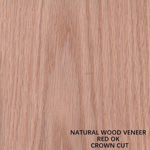 Crown Cut Grain Aaa Grade 0.5mm Red Oak Wood Veneer Untuk Furnitur Muka Dan Pintu