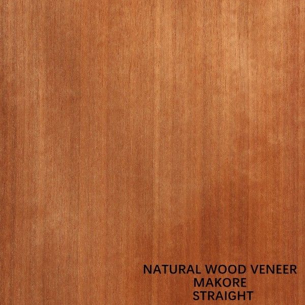 0.5mm Alat Musik Afrika Veneer Kayu Makore Alami Butir Lurus Grade AAA