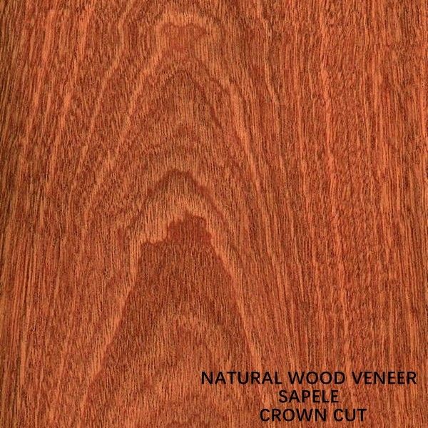 Panel Dan Pintu Veneer Kayu Sapele Alami Afrika Potong Datar Butir Mahkota Kelas AAA