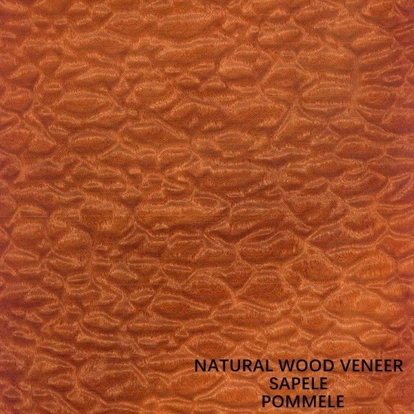 Africa Natural Sapele Wood Veneer Exotic Grain Pommele Untuk Piano Dan Mebel Wajah