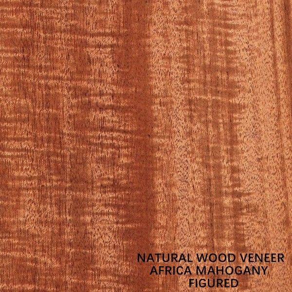 OEM Natural Mahogany Wood Veneer Straight Figured Grain 2500-3100MM Untuk Kulit Pintu