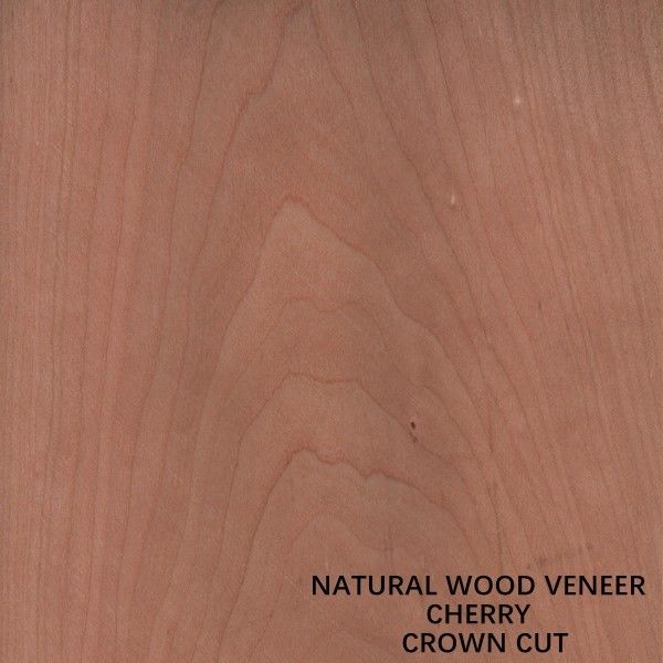 Flat Cut Crown Cut Natural Cherry Wood Veneer 0.15-0.5mm Untuk Panel Dan Muka Furnitur