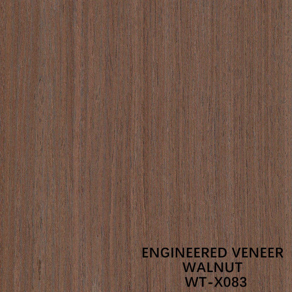 Konstitusi Walnut Wood Veneer Grain Lempeng lurus Disesuaikan 2030mm Untuk Furnitur Wajah WT-X083