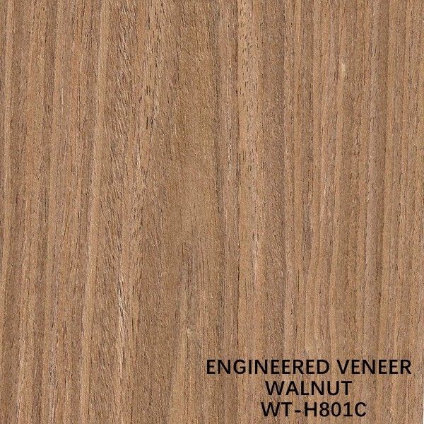 Direkonstitusi Walnut Wood Veneer Flat Cut Crown Grain Untuk Pintu Dan Jendela Ketebalan 0,15-0,55mm