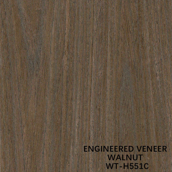 Natural Walnut Wood Veneer Flat Cut Butir Berwarna Bersama Lebar 640 / 1280mm Untuk Kayu Lapis Mewah