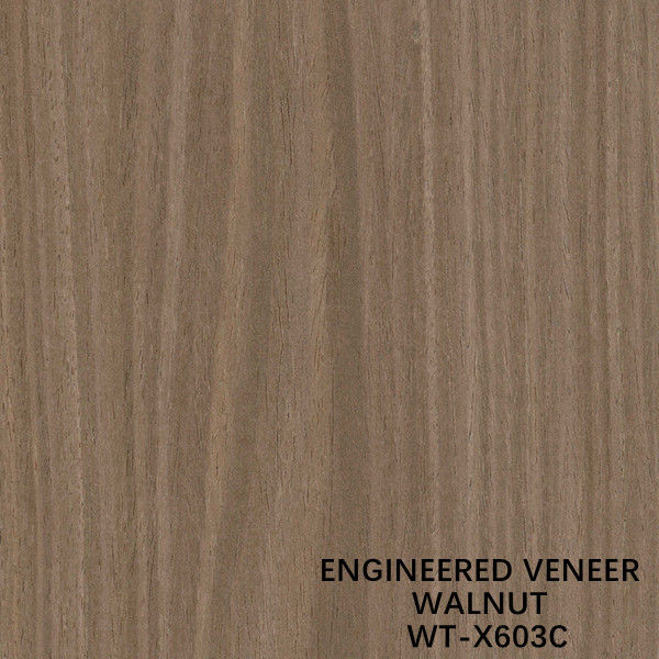 Mahkota Veneer Kayu Rekayasa ISO Memotong Warna Coklat Untuk Pintu Dan Muka Kabinet