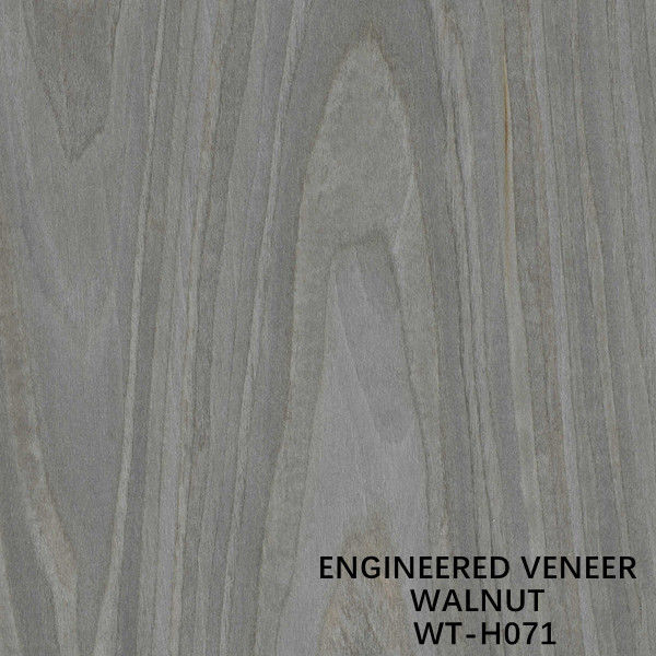 Direkonstitusi Walnut Wood Veneer Grey Crown Grain Untuk Pintu Interior Tebal 0,15-0,6mm