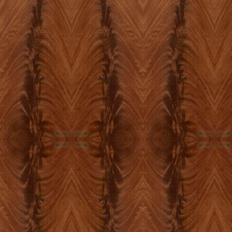 Dekorasi Hotel Veneer Kayu Mahoni Alami Butir Selangkangan Normal Buatan Manusia