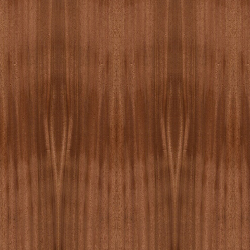 E1 Fancy Plywood Board 2440 * 1220mm Kuartal Veneer Kayu Mahoni Alami Untuk Pintu Interior