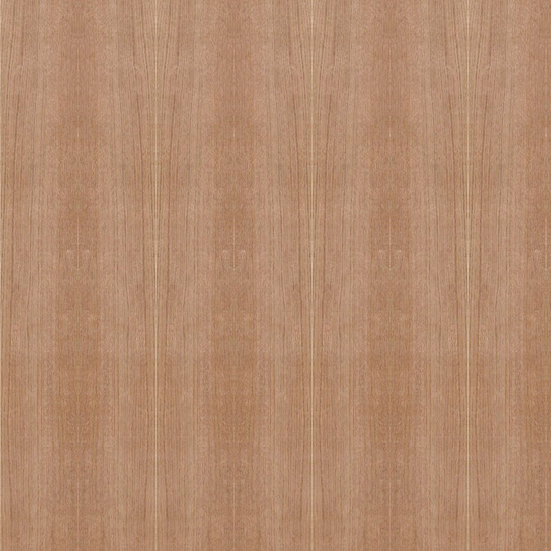 Natural Red Oak Wood Veneer Fancy Mdf / Chipboard Lurus Grain Untuk Panel Kabinet 2440/2745/3050mm Panjang