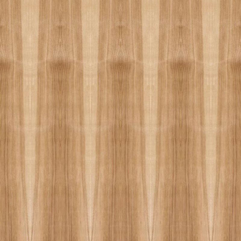 Faced Natural Hickory Wood Veneer Special Bicolor Straight Grain 2440 / 2745mm
