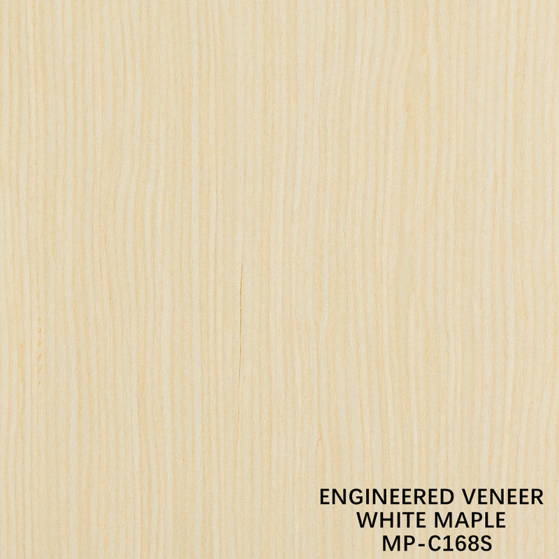 Fancy Rekomposisi Kayu Veneer Maple Putih 168S Straight Grain Untuk Interior Mobil