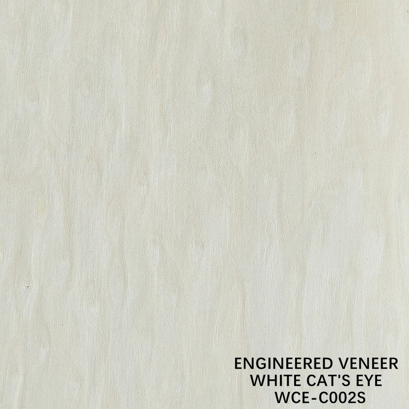 Lembar Kayu Komposit Rekonstitusi Veneer Burl And Root Mata Kucing Putih 002S 0.15mm