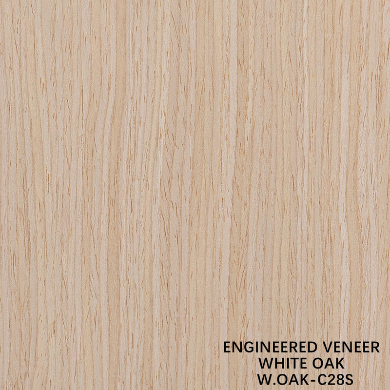 Rekonstitusi Dekorasi Rekayasa Putih Oak Kayu Veneer 28S Straight Grain Board