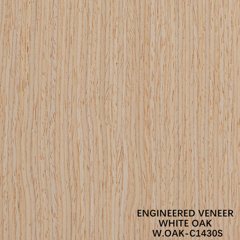 Garis lurus kayu veneer Oak putih 1430S Untuk pintu 0.15-0.6mm