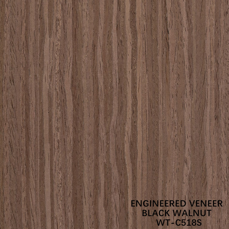 0.60 Mm Insinyur Kayu Veneer 518s / 518c Untuk Pintu Interior Dan Wajah Lemari