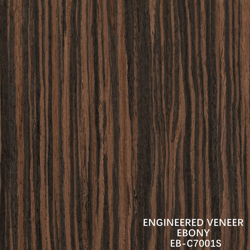 Fancy Rekomposisi Ebony Kayu Veneer Perempat Langsung Gandum Fleeced Kembali Untuk Hotel Dan Dekorasi Lemari