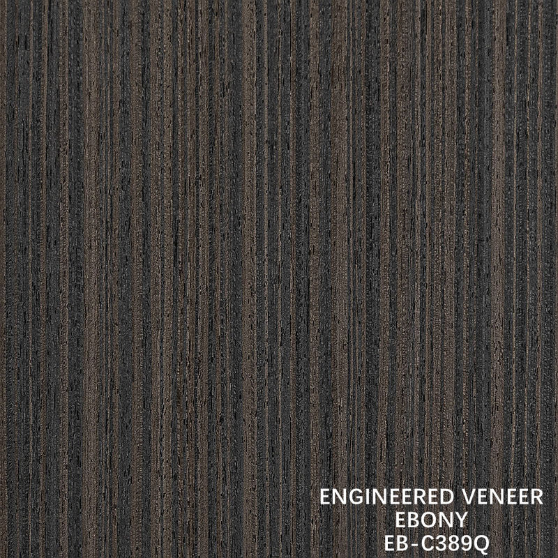 Brown Engineered Wood Veneer Quarter Cut Ebony Veneer Fineline Untuk Pintu Dan Wajah Kabinet