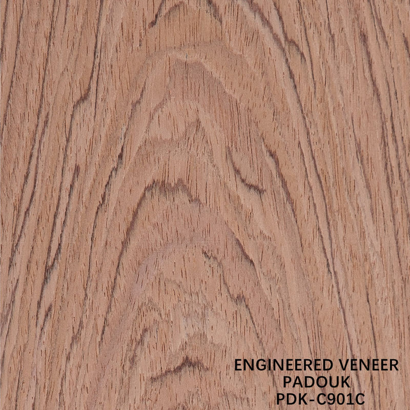 Konstitusi Kayu Veneer Rose Kayu Crown Cut Warna Merah Panjang 2200-3100mm Untuk Untuk Pintu Interior China Factory