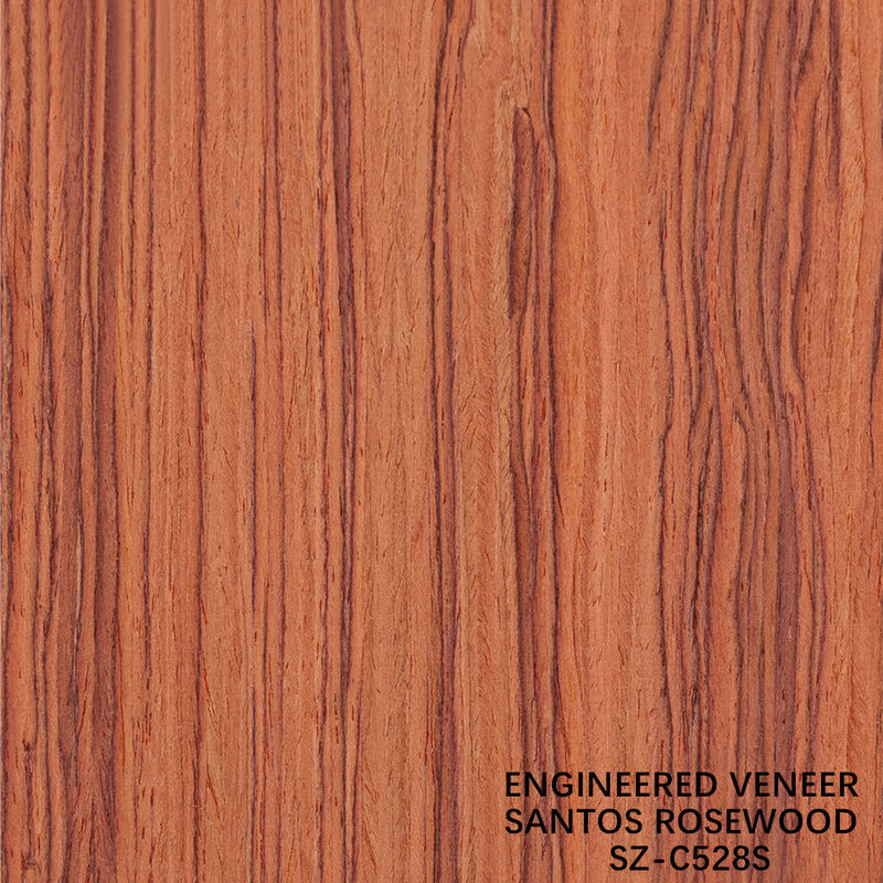 Fancy Wood Veneer Santos Rosewood Man-made Veneer Sheet 2050-3200mm Untuk Alat Musik China Factory