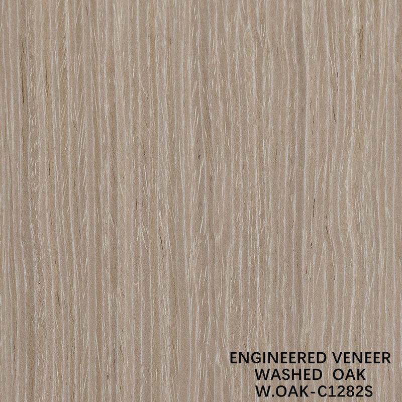 Furnir Kayu Teknikal Khusus Lembar Oak Cuci Biji Langsung 2500-3200mm Dilapis Kembali Untuk Kulit Pintu